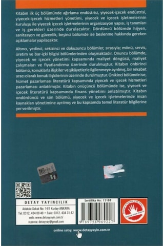 Yiyecek İçecek Hizmetleri Yönetimi ve İşletmeciliği - Alptekin Sökmen - Detay Yayıncılık