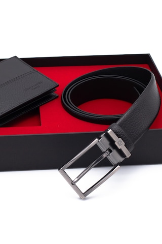 Pierre Cardin Deri Cüzdan & Kemer İkili Set Pc100f-22065a41 Siyah