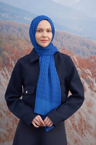 Armanda 70 X 190 Cotton Monogram Desen Şal - Ar 3098 03048 - 70 X 190 / Saks