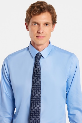 Tudors Erkek Slim Fit Non-ıron Pamuklu Doğa Dostu Ekoteks Belgeli Ütü Gerektirmez Açık Mavi Gömlek-32995 Açik Mavi
