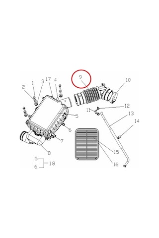 Geely Ck Hava Giriş Hortum