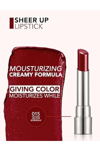 Nemlendirici Parlak Ruj - Sheer Up Lipstick - 015 Go For Bordeaux - 8682536012133 Genel