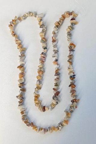 Dantel Akik Kırıktaş Dizi Crazy Lace Agate- 80 cm. Altın