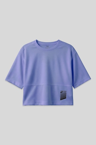 Tommy Life Eflatun Polyester Nefes Alan Dokulu İnce Esnek Oversize Fit Performans Kadın T-shirt - 97284 Eflatun