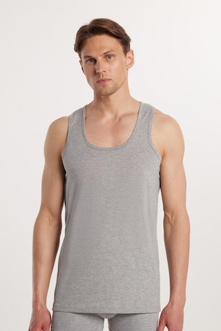 3 Adet Compact Penye Gri Erkek Atlet Pamuklu Standart Fit Normal Kesim 3'lü Paket-33118 Gri