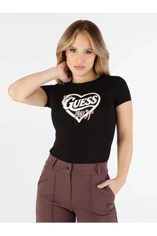 Guess Talitha Siyah Kadın T-shirt V6yı09k4276-jblk