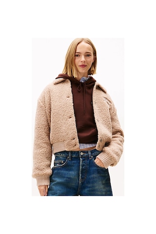 Tommy Hilfiger Tjw Kürk Dokulu Kolej Stili Kadın Kahverengi Ceket Dw0dw21666guq Kahverengi