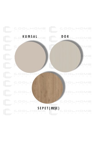 Marin Tv Ünitesi 180 Cm - Orta Sehpa Seti Çizgi Desenli, Set