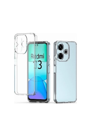 Logis Redmi 13c Kılıf Süper Silikon Şeffaf Şeffaf