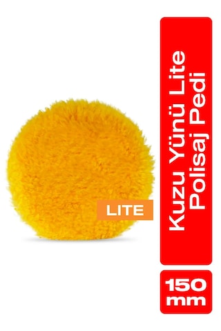 Kuzu Yünü Polisaj Keçesi/pedi Lite-ağır Çizik Giderici-150mm-kuzu