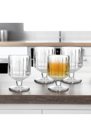 Belinda 4'lü Su Meşrubat Kahve Yanı Ayaklı Bardak 245 Cc