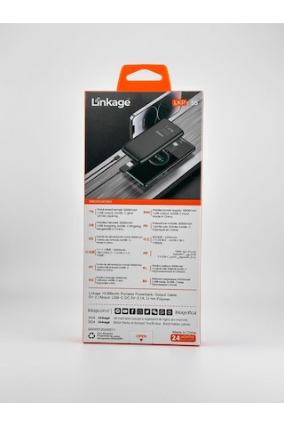 Linkage Micr Usb Ve Type-C Girişli Powerbank 10000 Mah Siyah