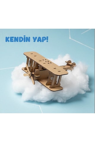 Kendin Yap Ahşap Maket Uçak Hobi Seti
