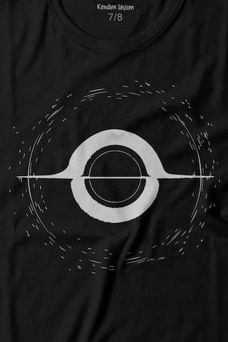 Kendim Seçtim Kara Delik Uzay Zaman Galaksi Karadelik Baskılı Tişört Çocuk T-shirt 001