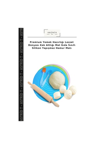 Premium Yemek Hazırlığı Lezzet Dünyası Kek Altlığı Mat Gıda Sınıfı Silikon Yapışmaz Hamur Matı
