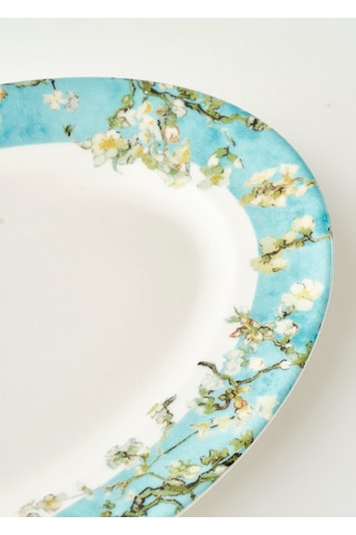 Bella Maison Van Gogh Almond Blossom Porselen Sunum Tabağı Turkuaz 30 Cm Turkuaz 2