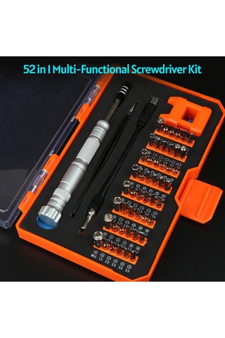 Singree 52'li Profesyonel Vidalı Tornavida Seti - Dizüstü, Telefon, Saat Tamiri İçin Çok Fonksiyonlu
