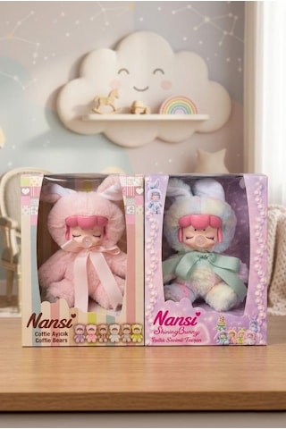 Nansi Yumuşak Peluş Figür Bebek - Tavşan Kostümlü Emzikli 17 Cm Uyku Arkadaşı Oyuncak Bebek