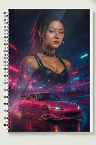 Hızlı Ve Öfkeli Suki A5 Metal Spiralli Çizgisiz Sert Kapakhızlı Ve Öfkeli Defter