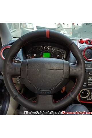 Ford Fiesta 2002-2007 Araca Özel Direksiyon Kılıfı Siyah