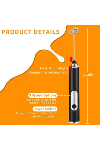 Jms Elektrikli Süt Köpürtücü Usb Şarj Edilebilir