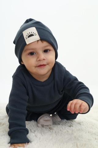 My Kids Wear Fitilli Unisex Bebek - Çocuk Üçlü Takım Krem-Mavi