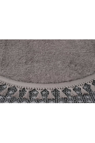 Vl Oval Comfort Ponpon Saçaklı Peluş Post Yolluk Kahverengi Oval Kahve P.saçak
