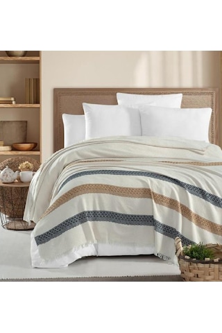 Schafer Home Wave 200x230 Çift Kişilik Pike-ekru/hardal Bej