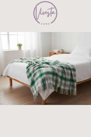 Scotch Battaniye 180 220 Cm Lüks, Yumuşacık Ve Sıcak Tutucu Konfor Battaniyesi Yeşil