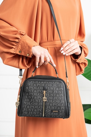 Just Polo Lüks Tasarım Siyah Premium Çantası Askılı Ve Kol Çantası Geniş İç Hacimli Premium Model Siyah2