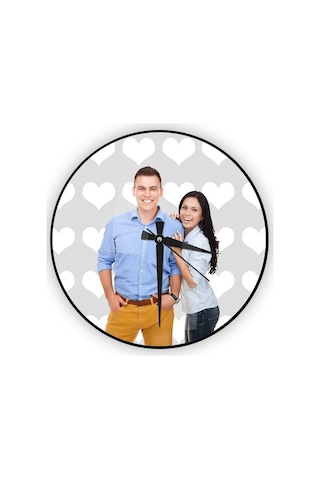 Kişiye Özel Cam Duvar Saati 27 Cm. - 019 Çok Renkli