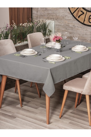 Cotton Box Plain Masa Örtüsü Gri 155x220