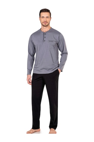 Pierre Cardin 5605 Erkek Çeyizlik 3'lü Rob Pijama Takım-siyah Siyah