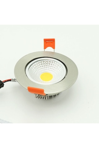 Saten Krom Sıva Altı Spot Cob Led Armatür 5W Trafolu Beyaz