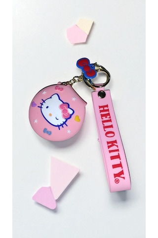 Hello Kitty Temalı Sevimli Aynalı Anahtarlık Ve Çanta Aksesuar
