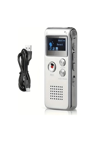 Willowhaven 8gb Mp3 Çalar Gümüş Dijital Ses Kayıt Cihazı 6 Kayıt Modu 650 Saat Pil Ömürü