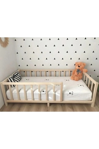 Asel Montessori Yatak Doğal Masif Çam Karyola 90x190 Yatak Uyumlu