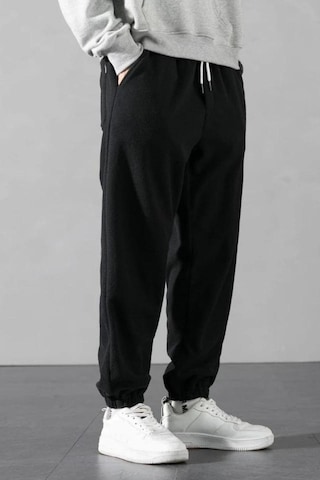 Genıus Store Erkek Polar Kumaş Oversize Erkek Eşofman Altı Siyah