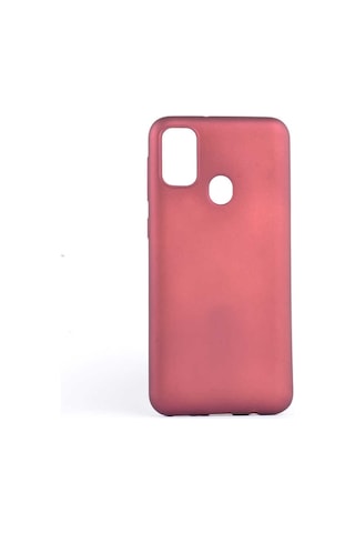 Noktaks Samsung Galaxy Uyumlu M21 Kılıf Mat Soft Premier Silikon Kapak Mürdüm T14573