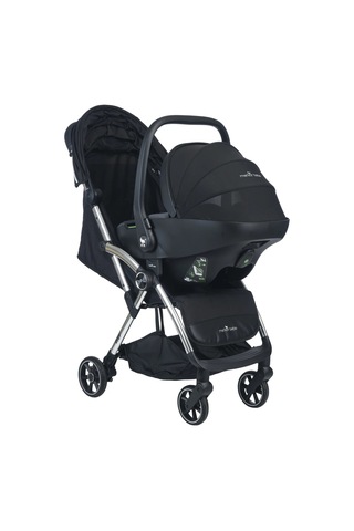 Merkür Bebe Ruby Tek Tuşla Otomatik Katlanan Kabin Boy Travel Sistem Bebek Arabası Siyah