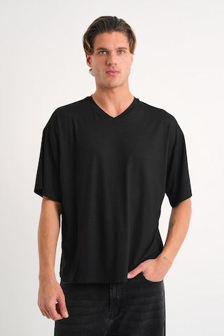 Alexander Gardi Alexandergardı V Yaka Oversize T-shirt E24-742a Siyah