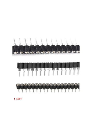 1x40 Pin Precision Dişi Header Tek Sıra 2.54mm 180 Derece Yuvarlak Kırılabilir