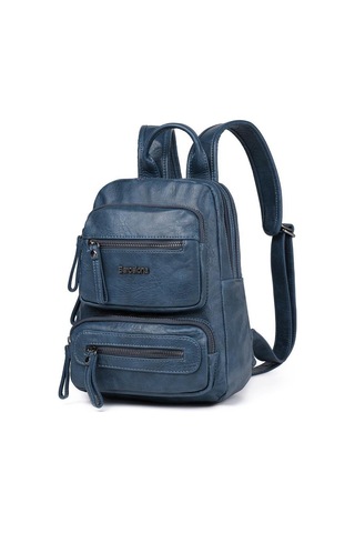 Mini Boy Yıkama Deri Kadın Sırt Çantası 21-k Barcelona 1929 Lacivert