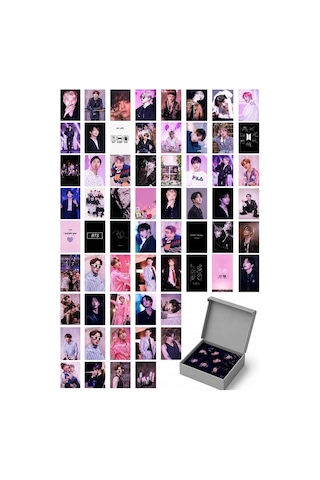 Lexroo Bts Duvar Poster Seti - 60 Adet - Pembe Bts Poster Seti - 10cm 15cm - Kalın Kuşe Kağıt
