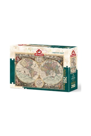 Puzmooyuncak Art Puzzle 260 Parça Dünya Haritası Puzzle (48X34 Cm)