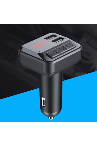 Suofeng Araç Şarj Cihazı - Bluetooth Fm Verici & Çift Usb Portlu Müzik Çalar Ve Telefon Görüşmesi