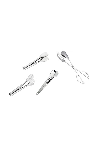 Nehir 4'lü Çelik Maşa Seti Pasta+ızgara+makas+makarna Maşa