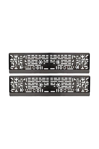 Aee Çıtçıtlı Plakalık 2 Li Set Takmatik Oto Plaka Tutucu, Standart Araç Plaka Çerçevesi Siyah 90704329