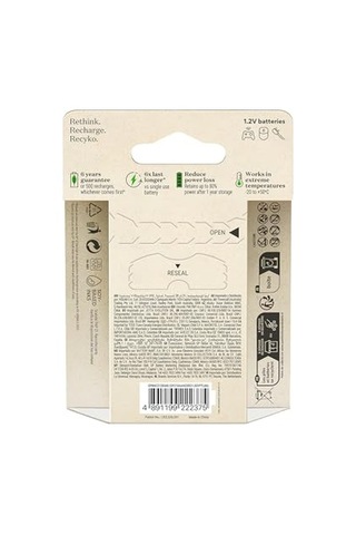 Batteries Recyko 2100 Aa Kalem Ni-mh Şarjlı Pil, 1.2 Volt, 6'lı Kart
