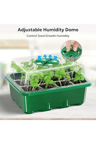 Willowhaven 10lu Tohum Başlatma Tepsisi 120 Hücre Yükseltilmiş Kapaklı Sera Bahçe
